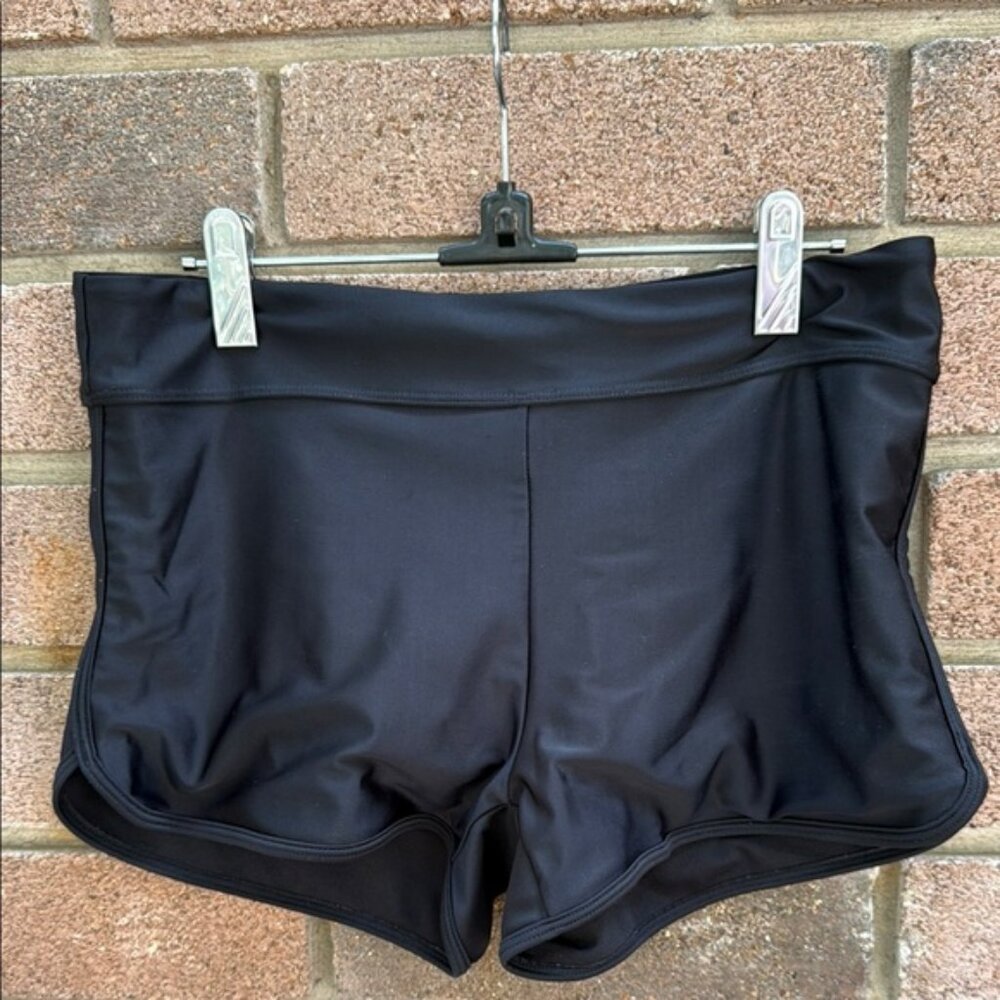 🍒Black Athletic Swim Material Shorts Size Large